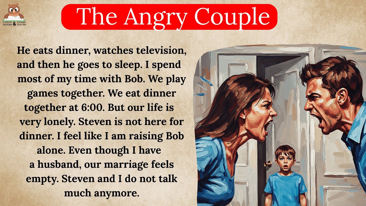 Learn English Through Stories | The Angry Couple 😡💔 | Listen English & Learn English | IELTS ENGLISH
