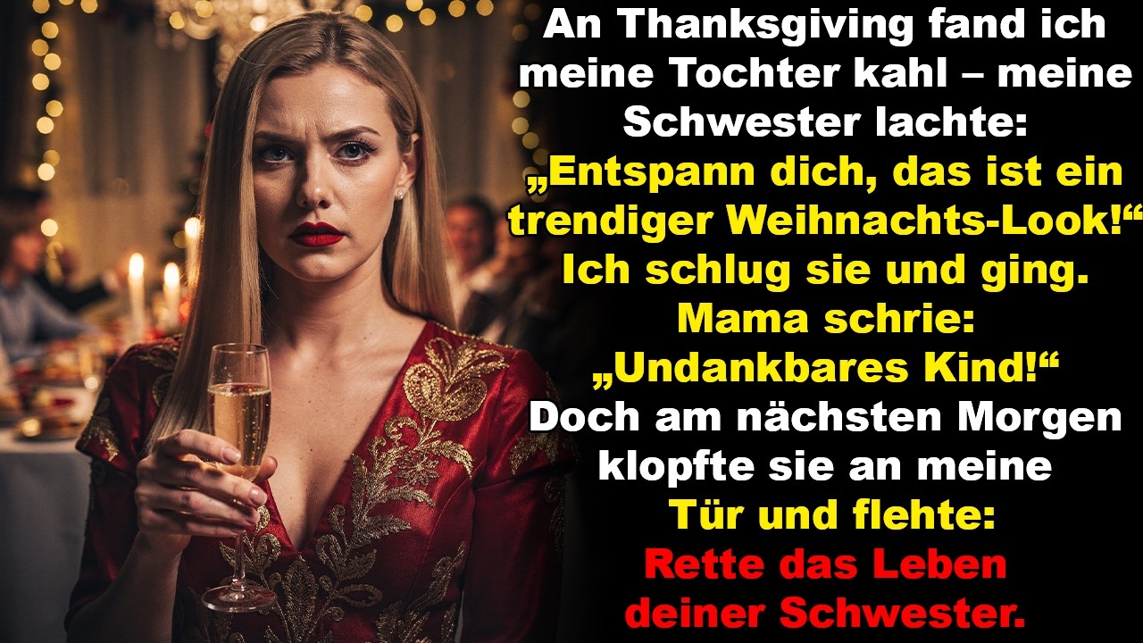 An Thanksgiving fand ich meine Tochter kahl – und meine Schwester lachte nur!