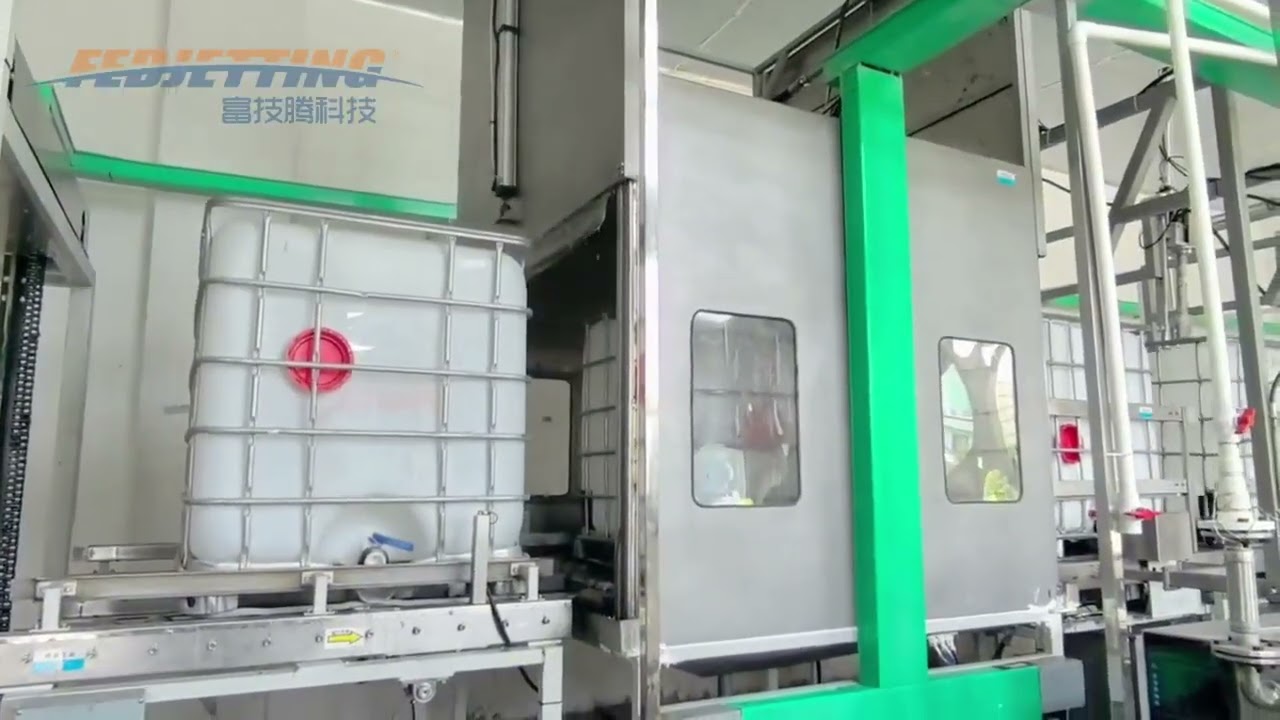 Fully Automated IBC Tote Cleaning Line: 300+ Bar Precision in Action! | Fedjetting Solutions