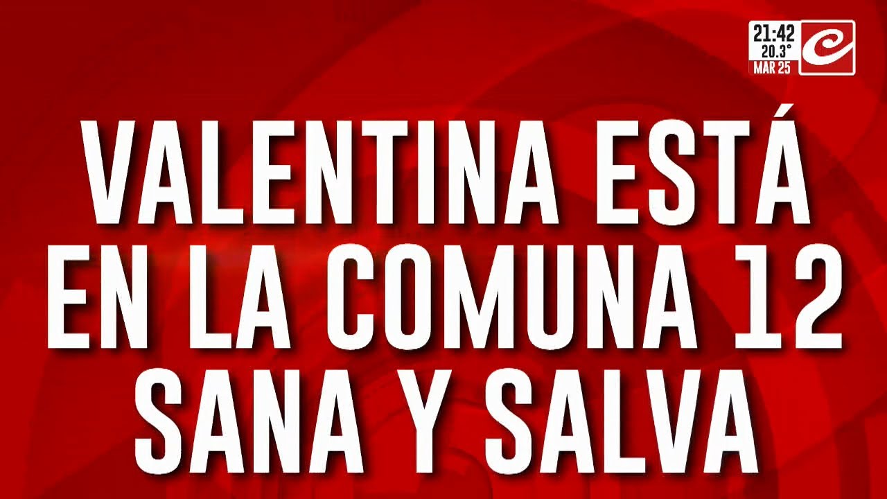 Apareció Valentina