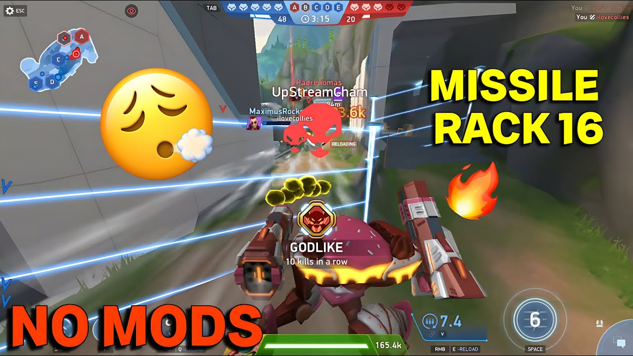 Panther With Missile Rack 16 is really good | Mech Arena