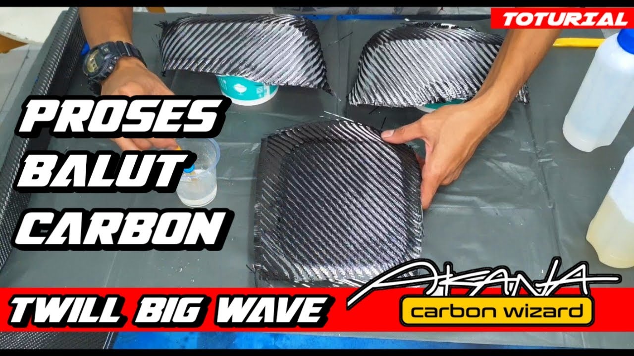 Balut Carbon Fiber Twill Big Wave | Padu Kain Jenis Ni