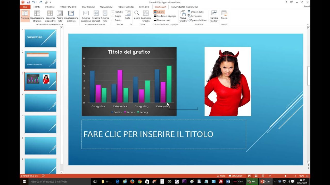 Corso Power Point 2013 - guida 02 / le note e il menu visualizza
