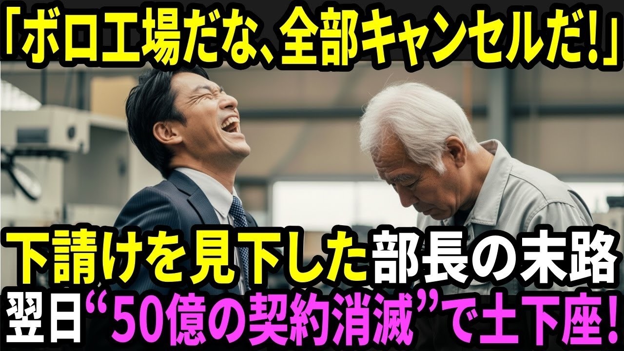 「ボロ工場だな」下請けを切り捨てた男――翌日“50億円契約破棄”で業界が凍りつく