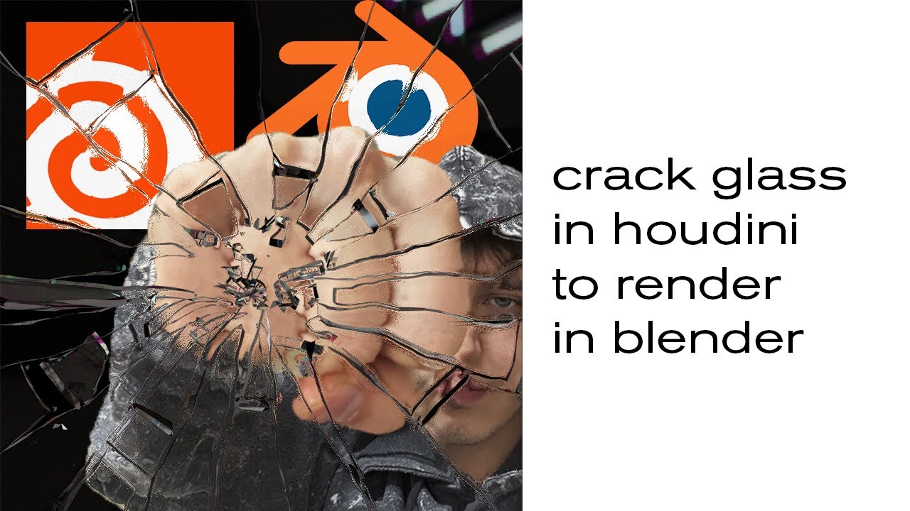 crack glass in houdini to render in blender