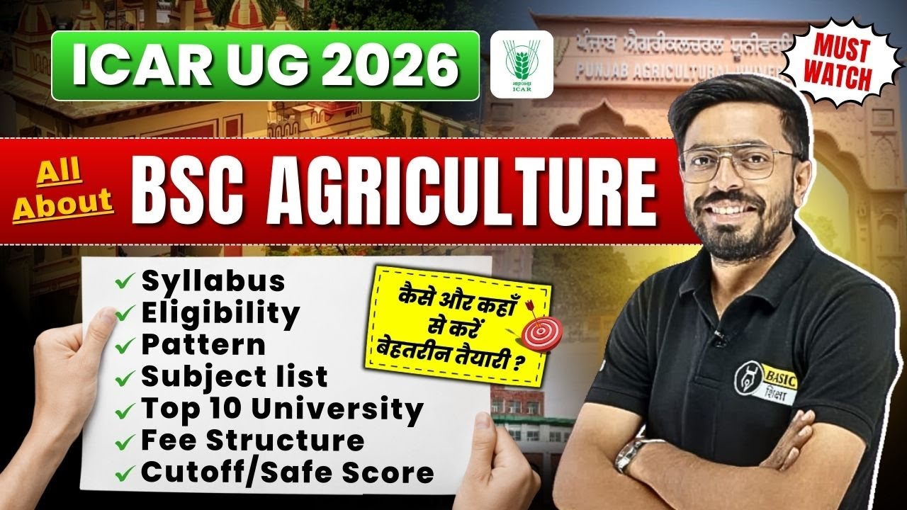All About ICAR UG 2026: Syllabus, Eligibility, Pattern, Subject List, Top College, Cutoff, Admission