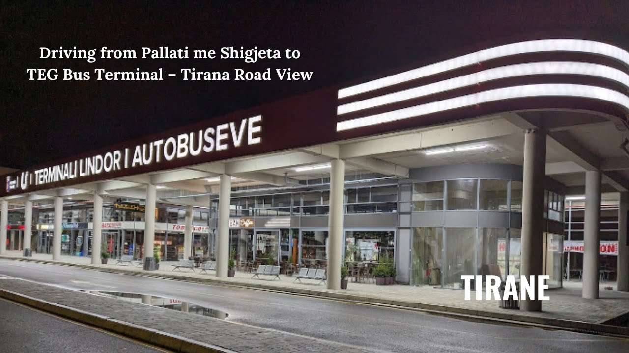 Driving from Pallati me Shigjeta to TEG Bus Terminal – Tirana Road View