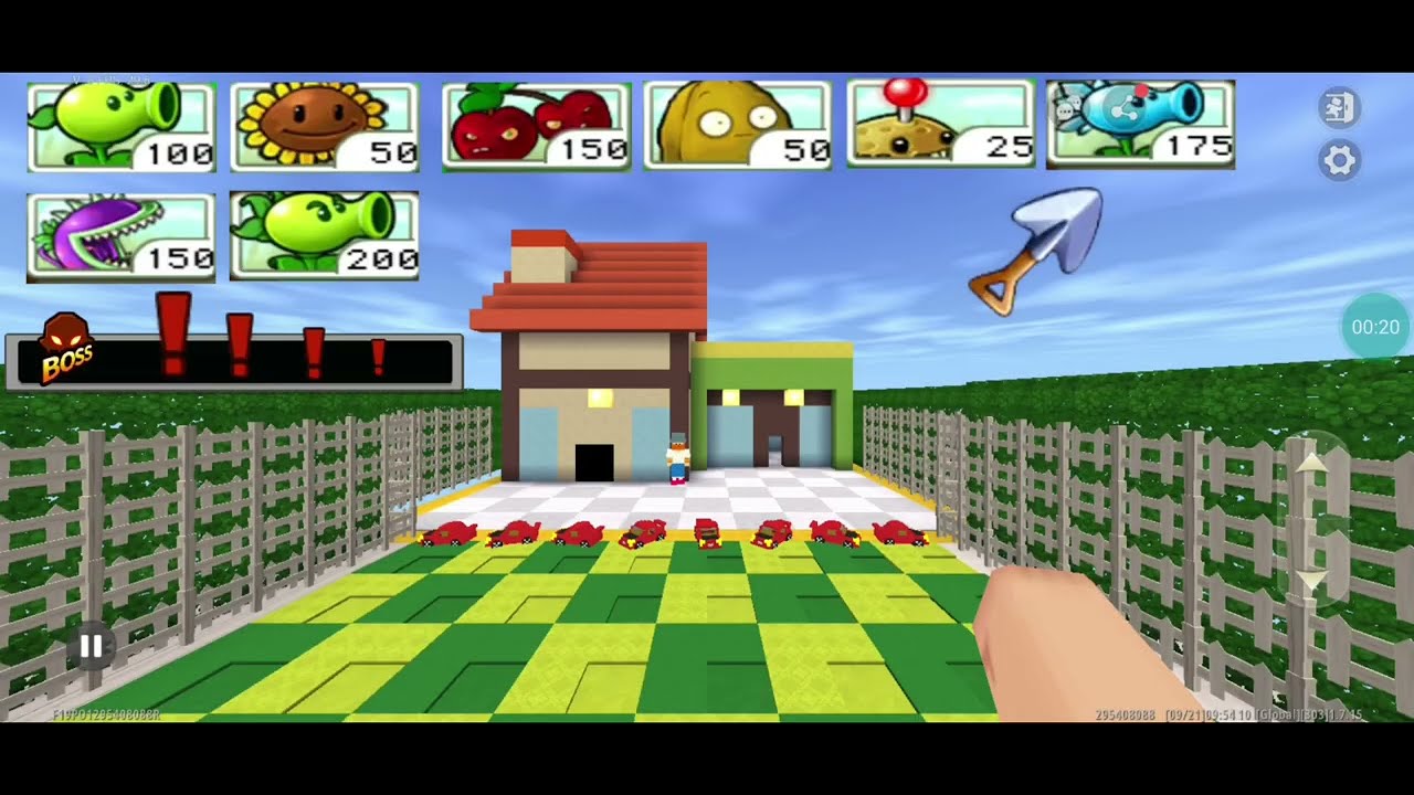 Recriei plants vs zombies no mini world  (Parte 1)