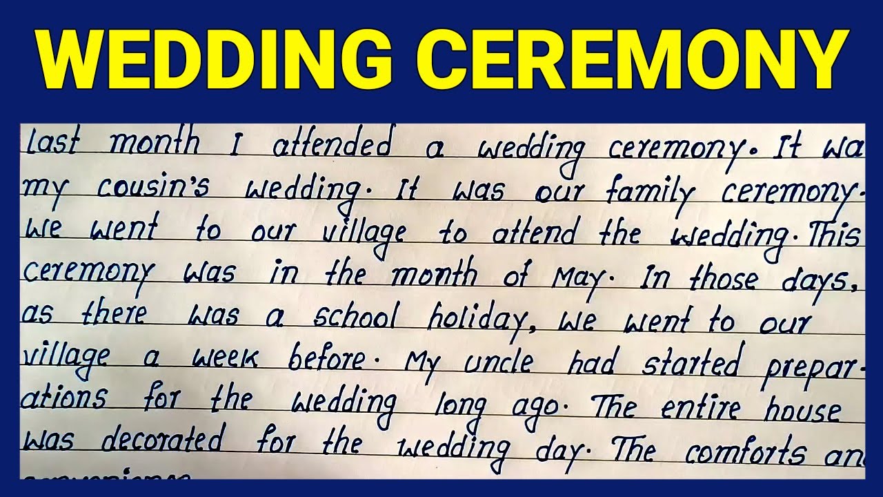 Best English Essay on Wedding Ceremony | Write Simple English Essay on Wedding Ceremony