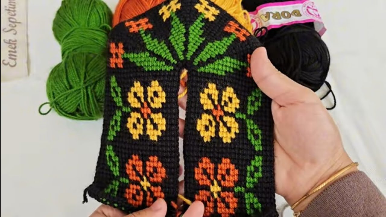 YENİ MODEL TUNUS İŞİ PATİK YAPILIŞI / BAŞTAN SONA SESLİ ANLATIM / #knitting #tunusişipatikmodelleri