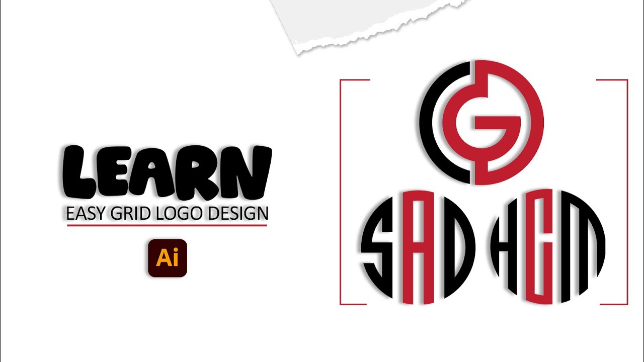 Learn Easy Grid Logo Design | Illustrator Tutorial