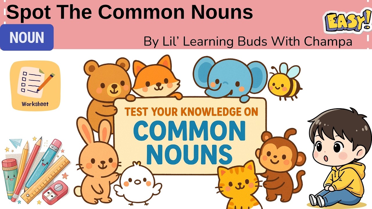 🔍📚 Common Nouns GAME for Kids! Grammar Practice Through Play — Fun Parts of Speech Activity #noun