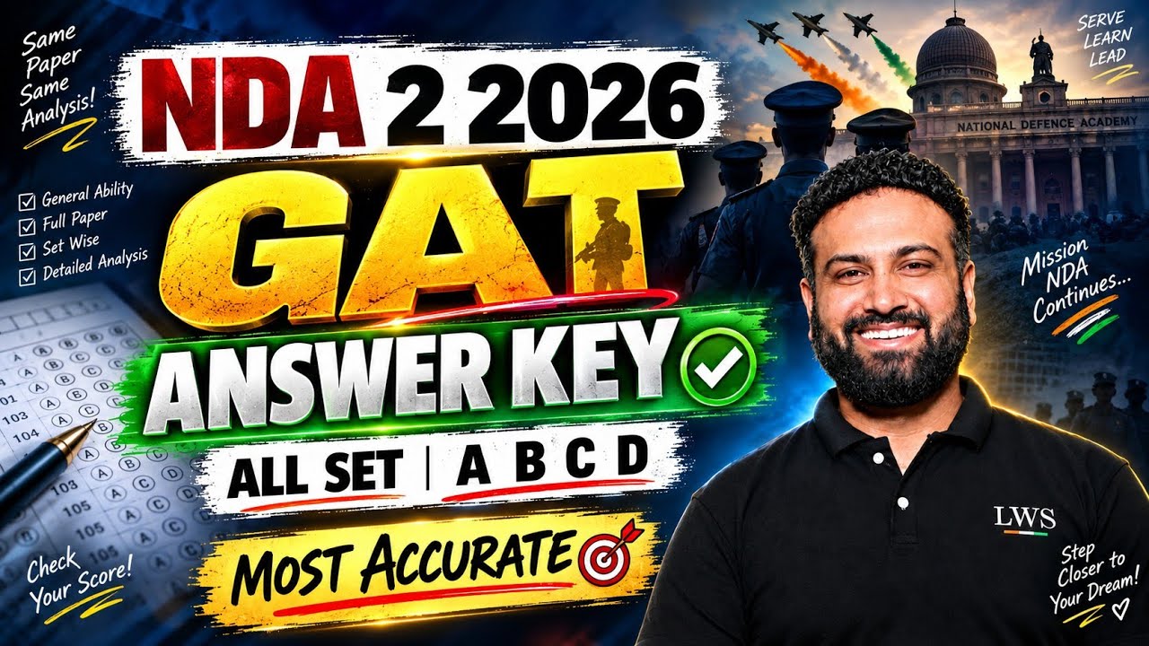 UPSC NDA 2 2026 GAT Answer Key 💯 All Sets- Most Accurate Answer- Complete Analysis! Learn With Sumit