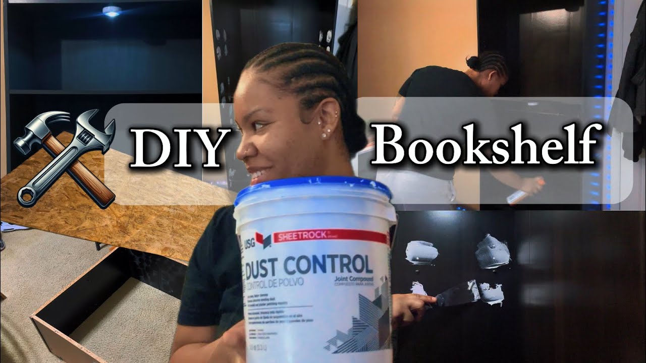 AT HOME DIY BOOKSHELF PROJECT 🛠️