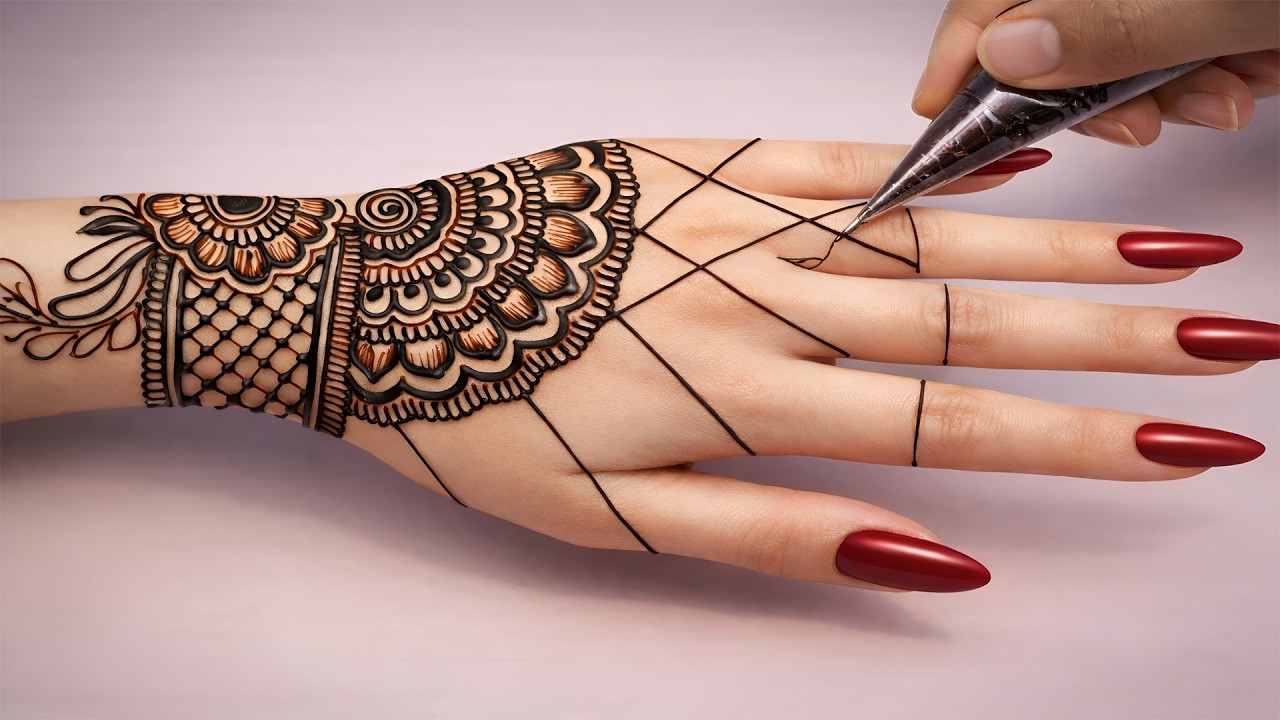 Back hand mehndi design | new mehndi design simple for girl | Anisha mehndi magic