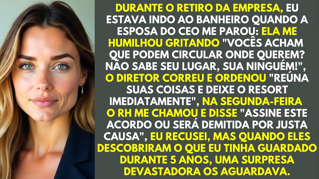 No retiro da empresa, a esposa do CEO me humilhou na frente de todos; fui expulsa mas voltei e....