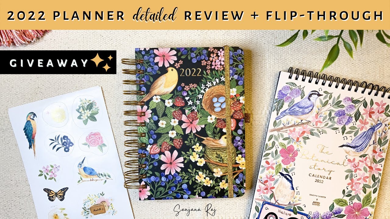 Botanical Story Planner 2022 | Happy Wagon Planner 2022 | Review + Flip-Through | Sanjana Raj