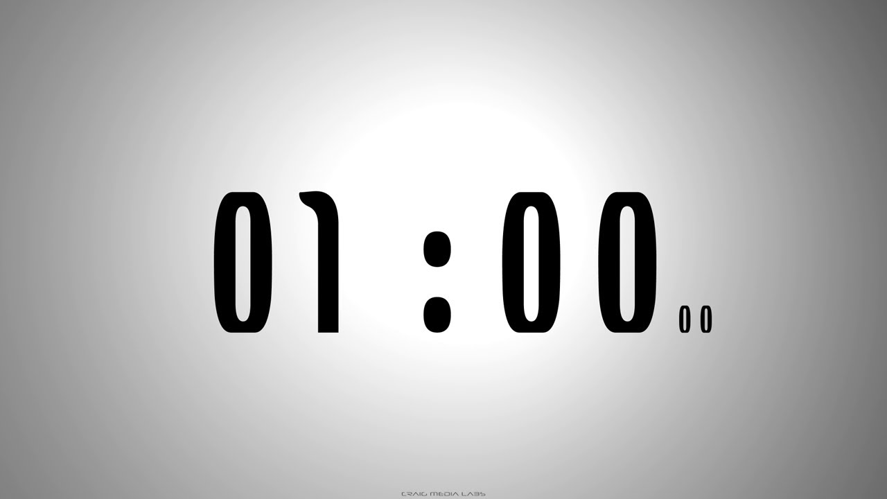 1 minute COUNTDOWN TIMER with voice announcement