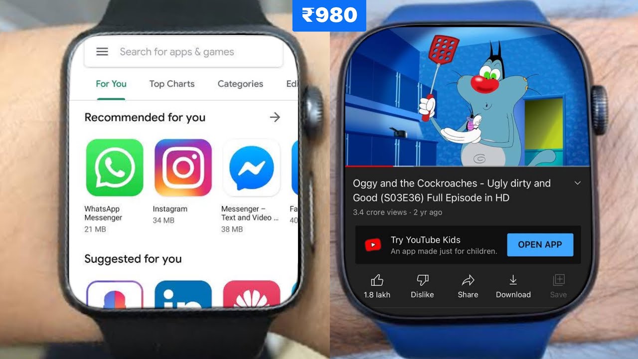 Smartwatch with Google,Play store,Youtube and call feature on Amazon | Carlson Raulen Smartwatch