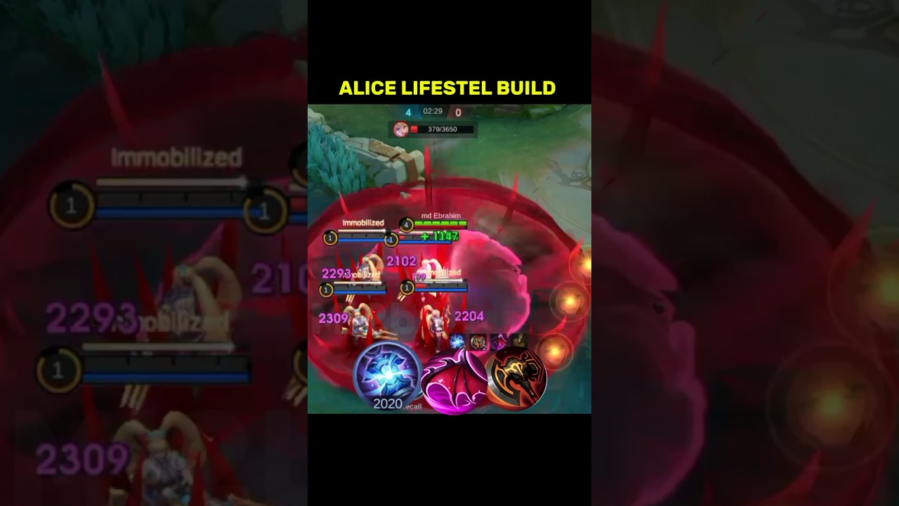 ALICE LIFESTEL BUILD TUTORIAL MOBILE LEGENDS #ml2b #alice #tutorial #shorts #mobilelegends