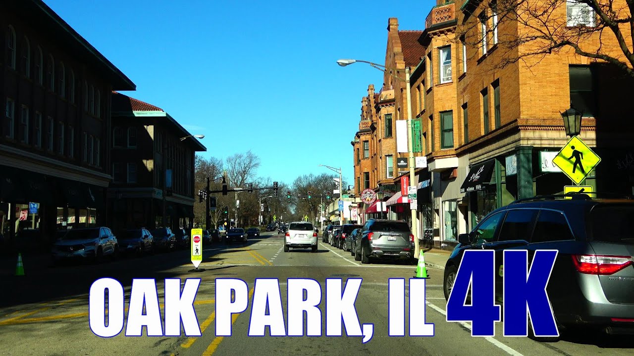 Driving on Oak Park Ave in OAK PARK, IL