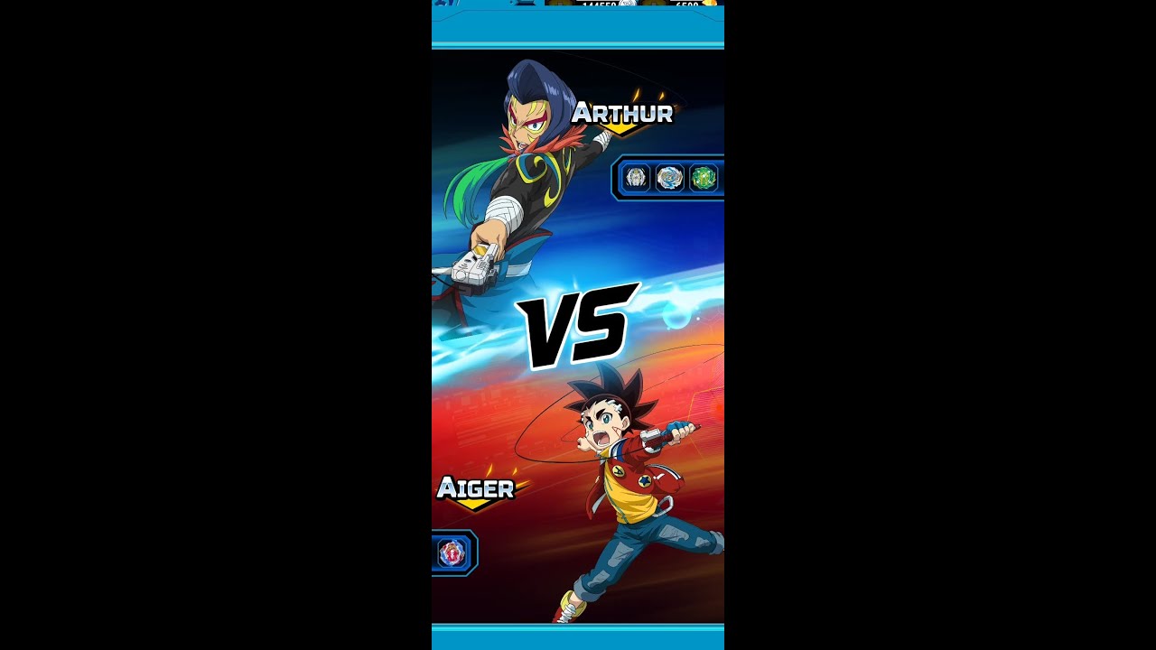 Beyblade burst Rivals Aiger vs Arthur