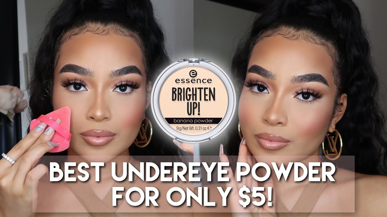 BEST UNDER EYE POWDER FOR ONLY $5! | HIGH END QUALITY?? | Essence Brighten Up Banana Powder Review