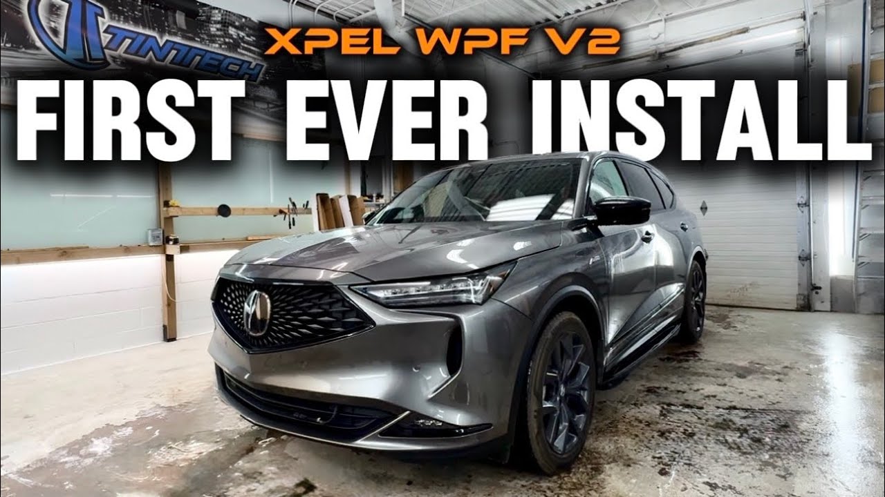 Установка защитной пленки XPEL для лобового стекла v2 (XWFI48-50) на Acura MDX 2022-2026 годов вы...