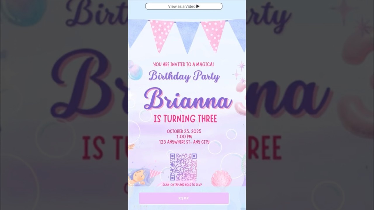 Easy DIY Invitation with RSVP Link from CreatEcards