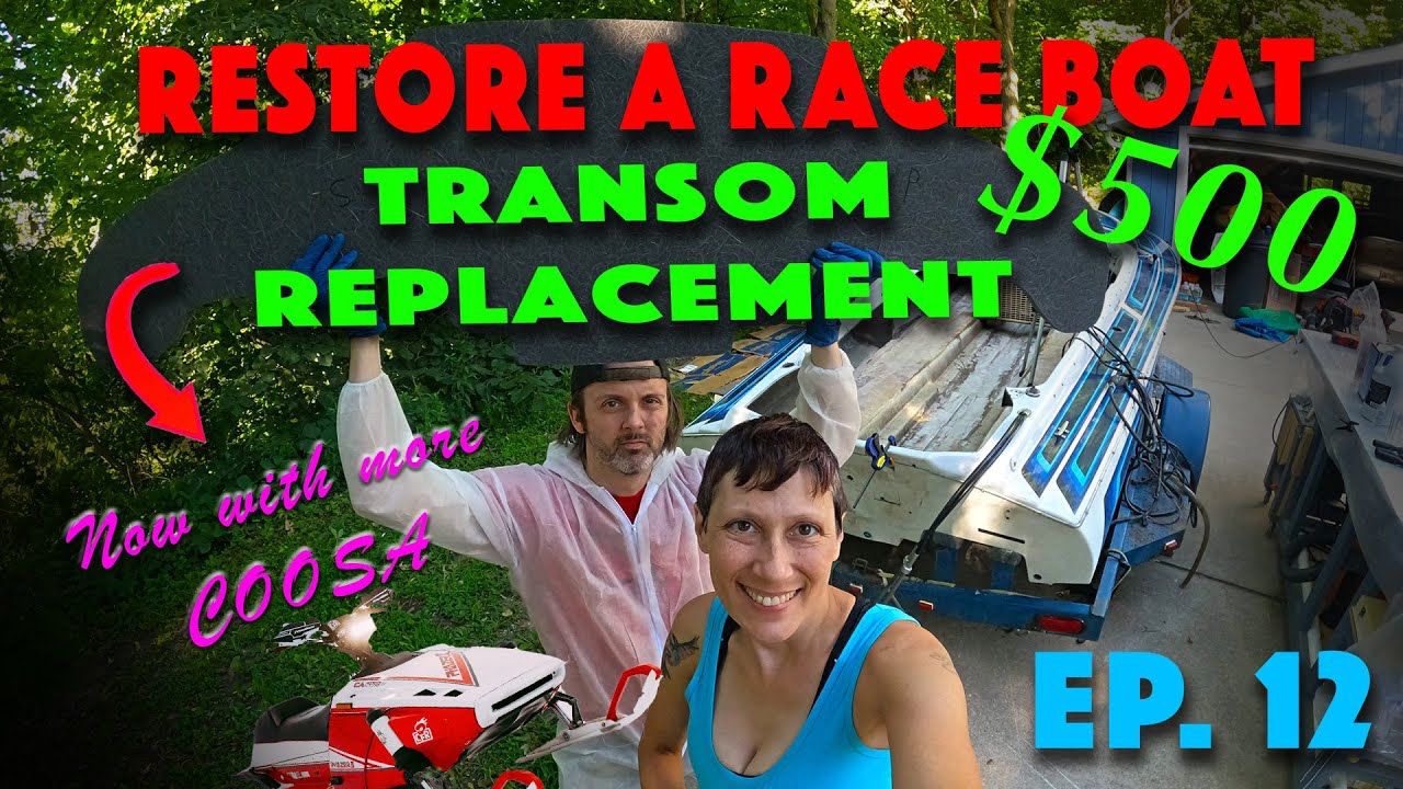 COOSA TRANSOM REPLACEMENT HOW TO Sleekcraft SST Sunday #12