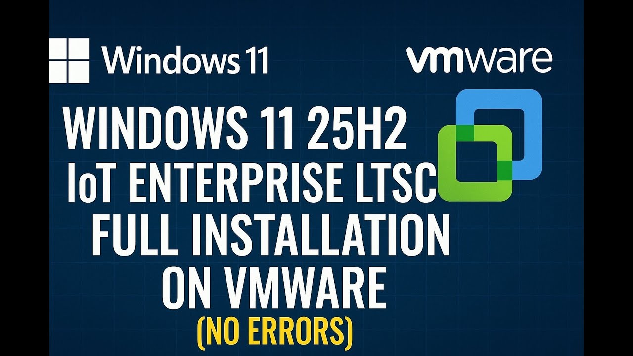 Как установить Windows 11, 25H2 на VMware Workstation!! Создание виртуальной машины + графическог...