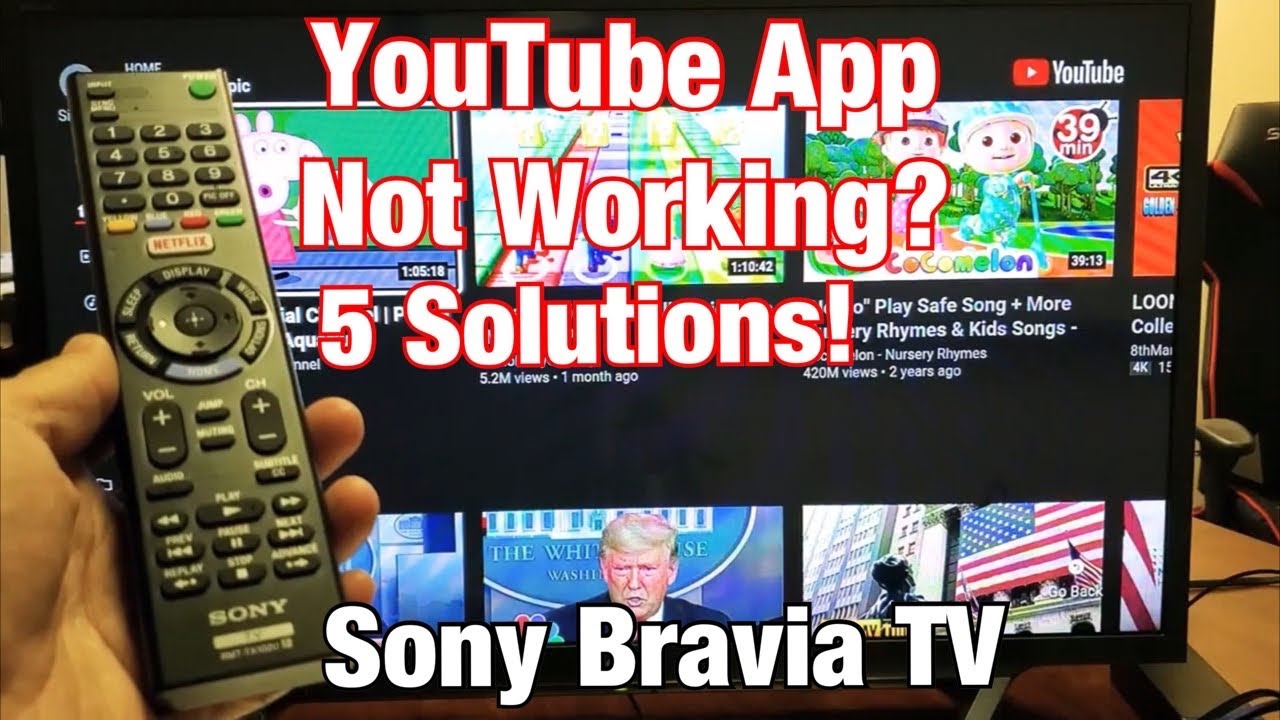 Телевизор Sony Bravia: приложение YouTube не работает, зависло, зависло на буферизации, черный эк...