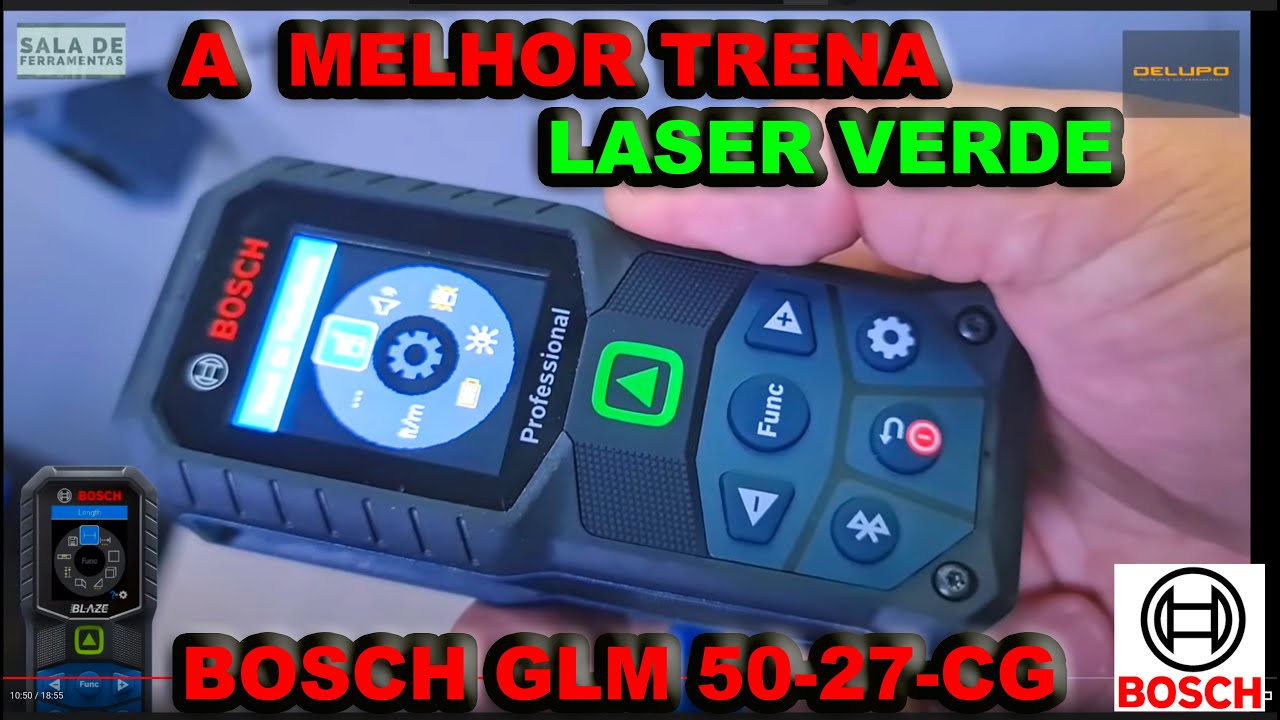 BOSCH TRENA GLM 50 27CG,  COM LASER VERDE E FUNÇÕES EXCLUSIVAS,  #BOSCH #FERRAMENTAS #DELUPO.