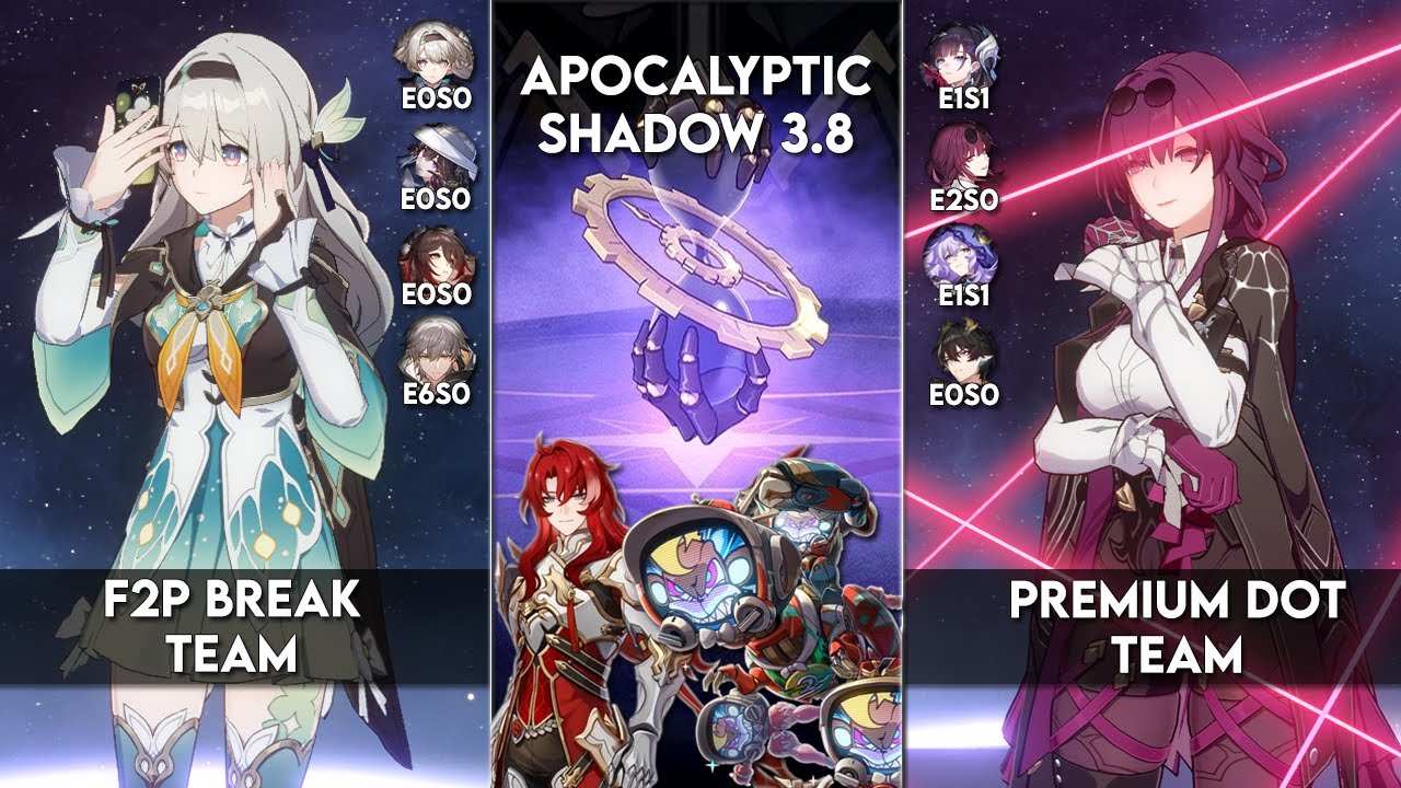 New Apocalyptic Shadow 4 | F2P Break Team & Premium DoT Team | Honkai Star Rail 3.8