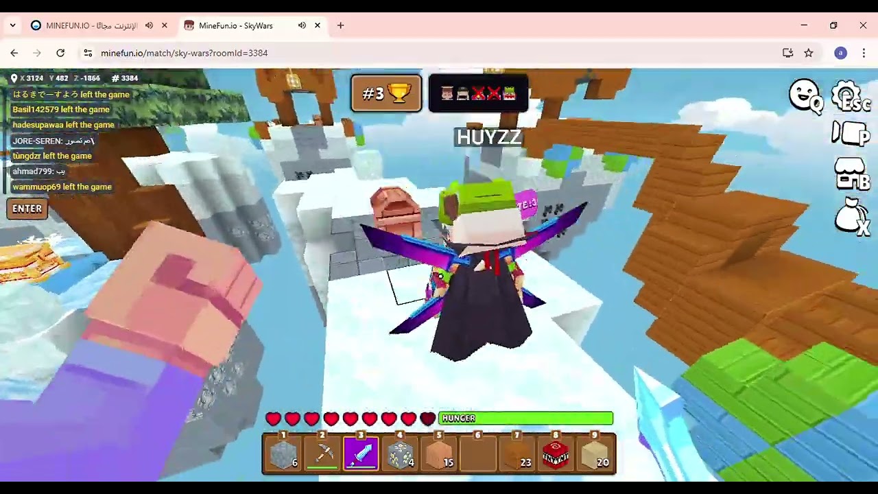 sky wars with my friend JORE-SEREN