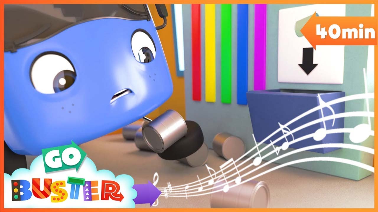 Buster Changes Color Song! | Go Buster | Baby Cartoon | Kids Video | ABCs and 123s