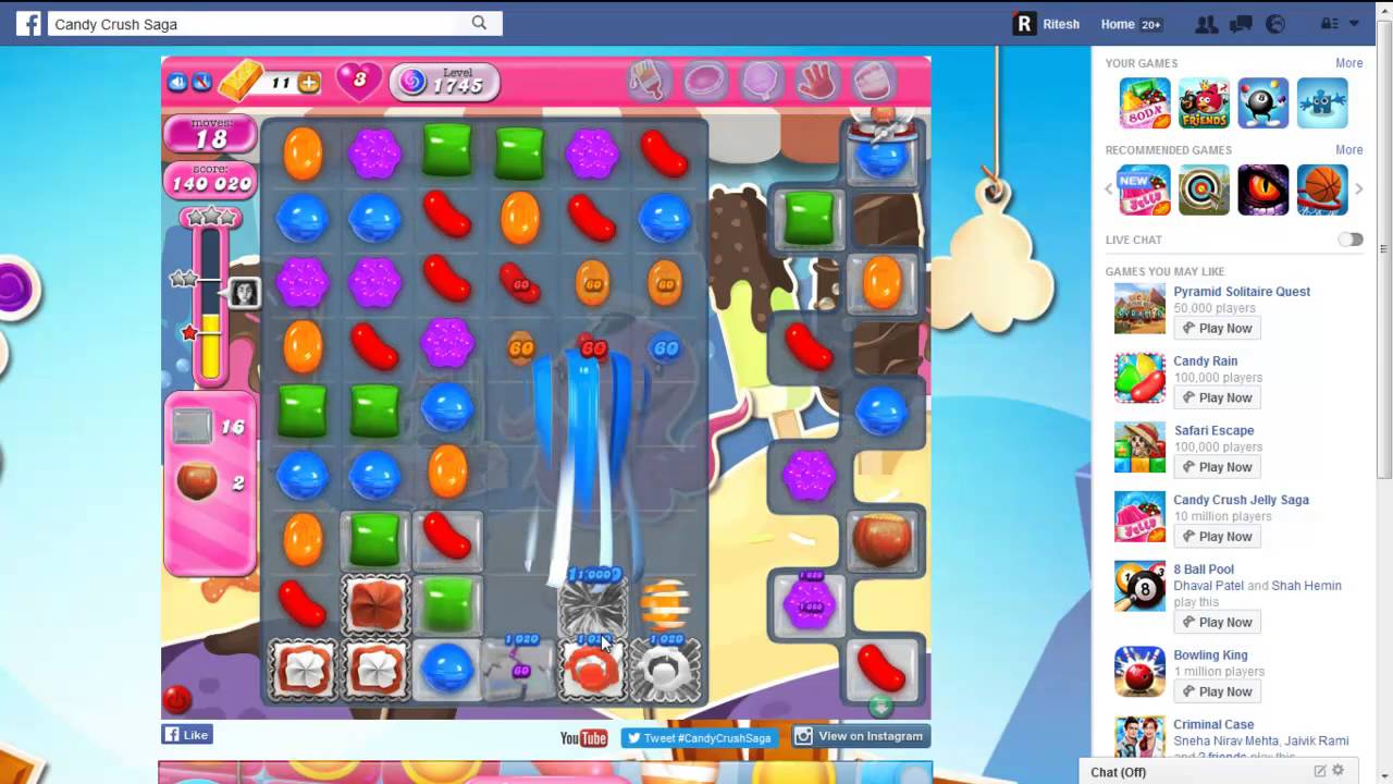 Candy Crush Level 1745 Cheat Tips Tricks