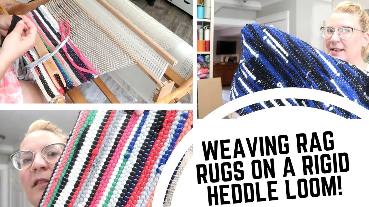 Weaving Washable Rugs on my Rigid Heddle Loom from Scrap Fabric/Tee Shirt Upcycle