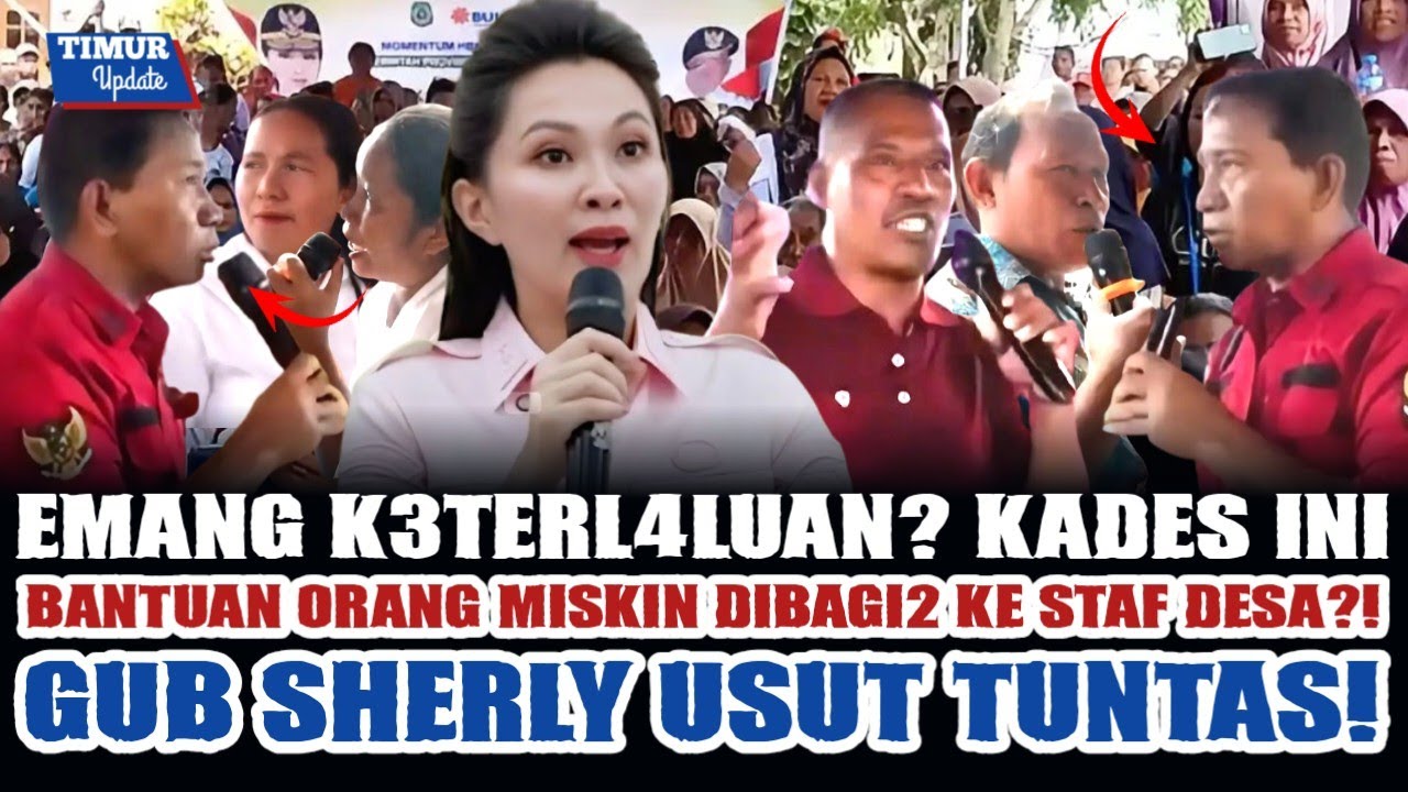 GAK ADA NUR4NI? JATAH 4N4K DI5ABIL1T4S DIMA1NKAN BEGINI? GUB SHERLY 1NTER0GASI KAD3S DI DEPAN WARGA!