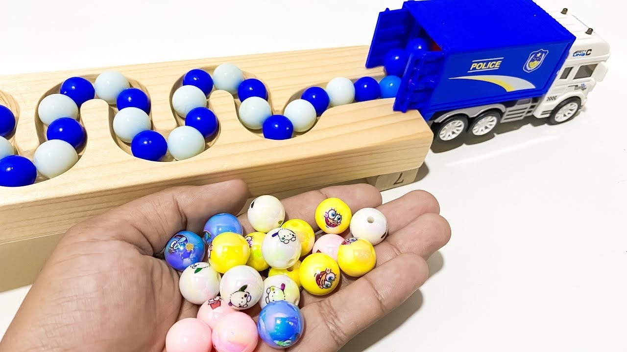 Marble Run Race ☆ HABA Slope & EXCAVATOR LESU ET30H, MEGA RC TRUCKS, RC TRACTORS, RC COLLECTION!