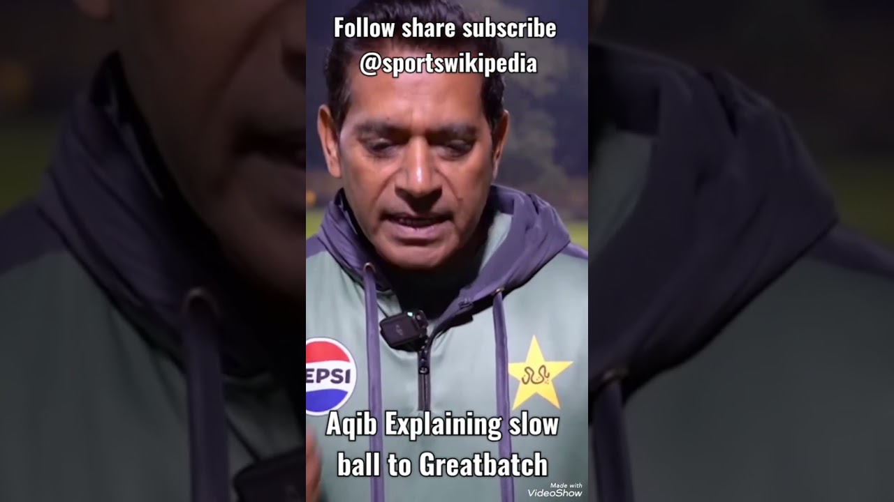 Aqib Javed explaining slowest ball to got out Greatbatch in 1992 world cup semi final #cricket