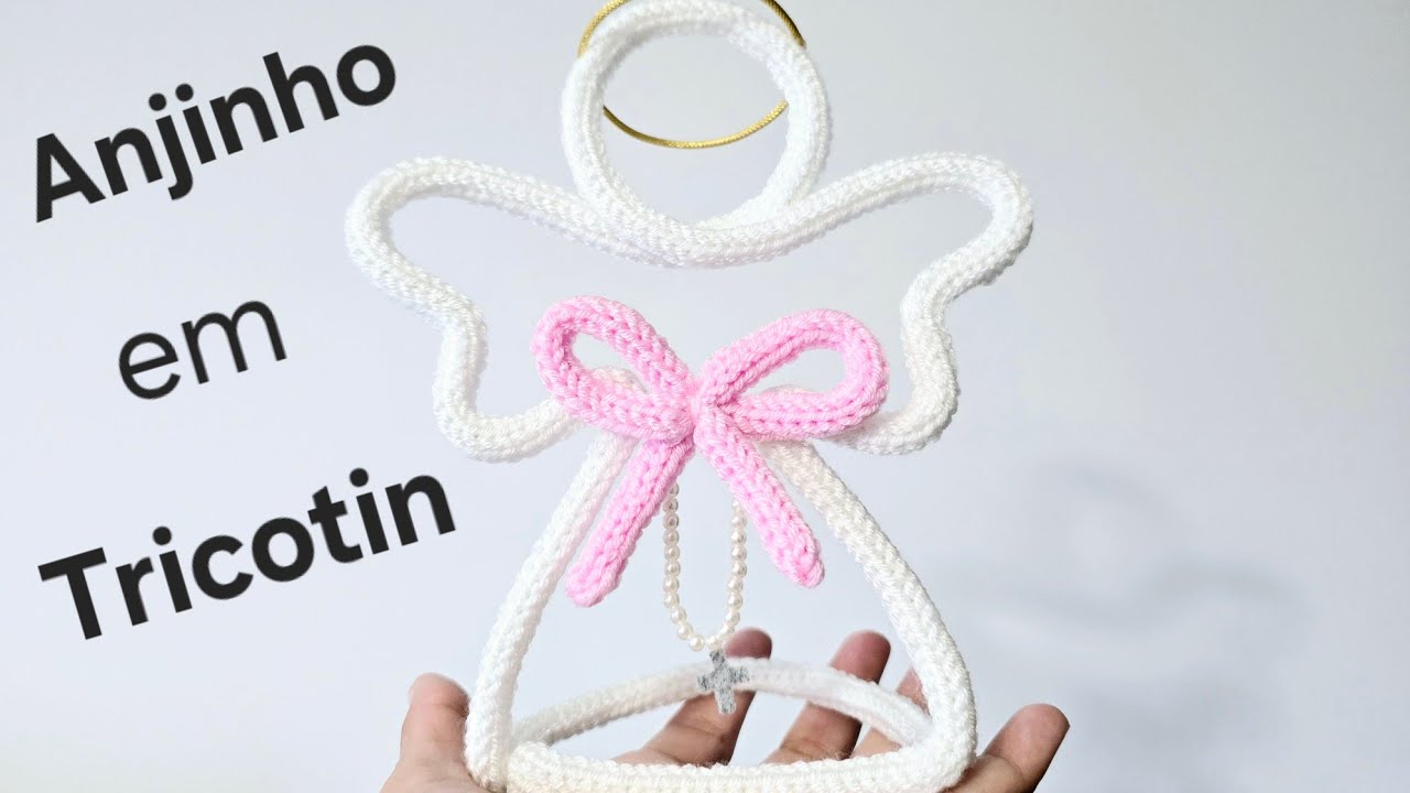 Passo a passo Anjinho em tricotin. Icord, tricotin DIY, Angel