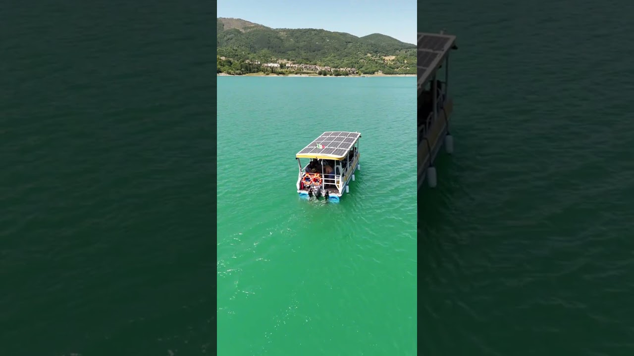 Battello elettrico THIORA - Lago del Turano #sabina #viaggiare #tourism #geosabina #visitlazio