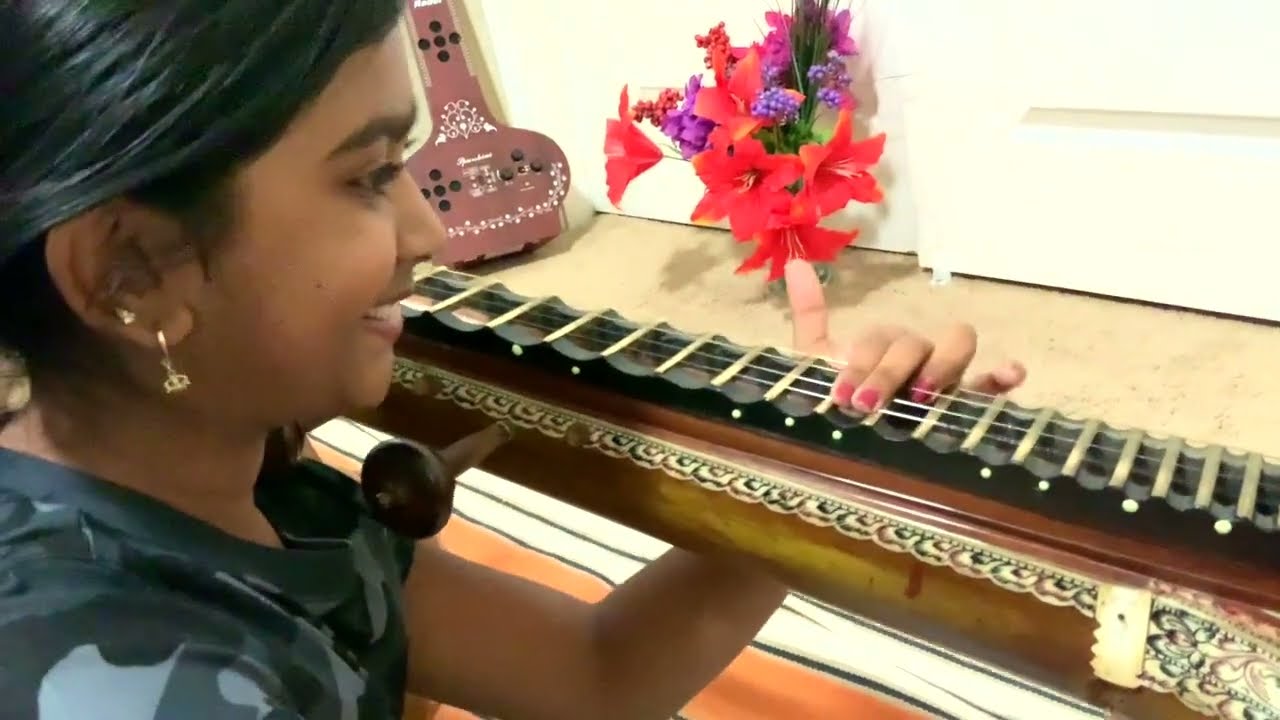 sri gananatha with swaram & lyrics learning mode in veena
