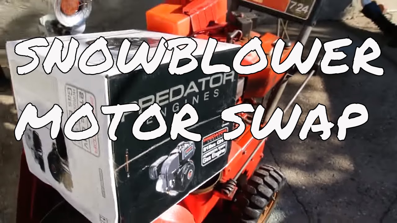 SNOWBLOWER Motor Swap; new Predator (Honda clone) motor to replace the old tecumseh on 1977 Toro 724