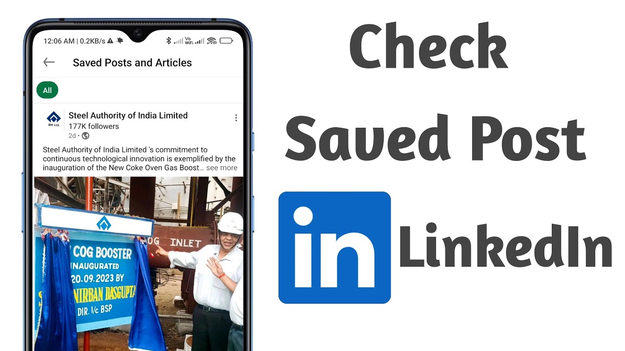 how to check saved post in linkedin app
