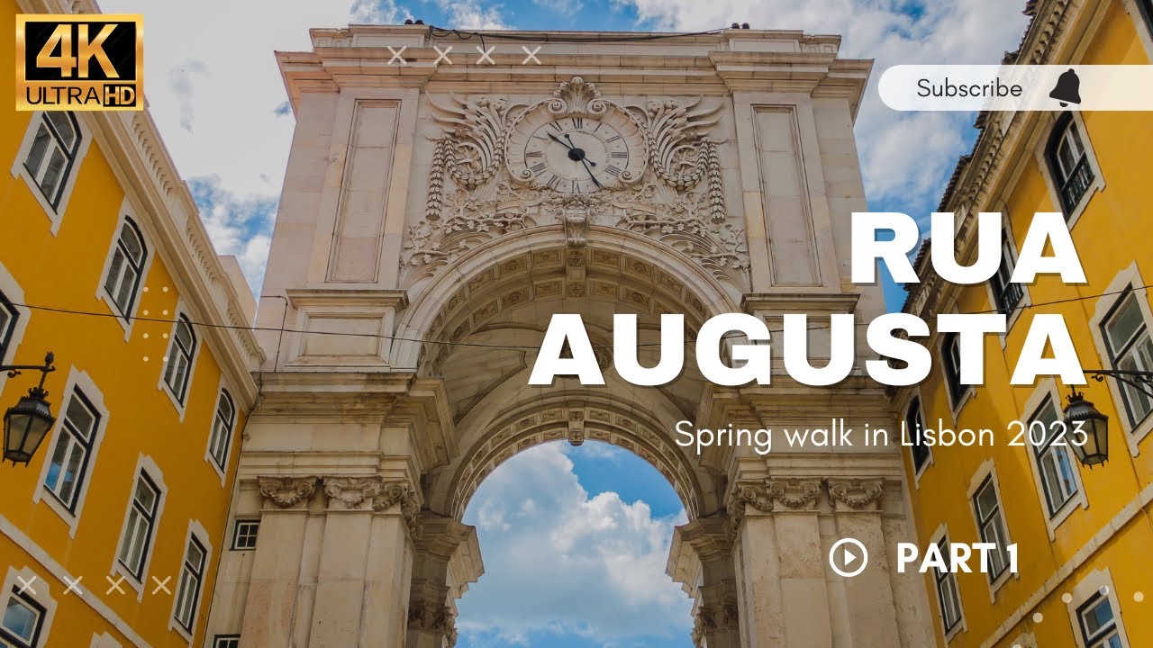 🇵🇹 Lisbon Spring Walk May 2023 - Rua Augusta - Part 1【4K】