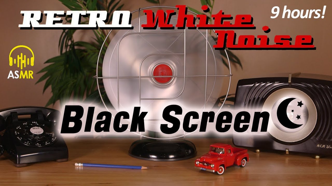 🔊White Noise Therapy - 1950s FAN- 9 Hours of BLACK SCREEN ASMR