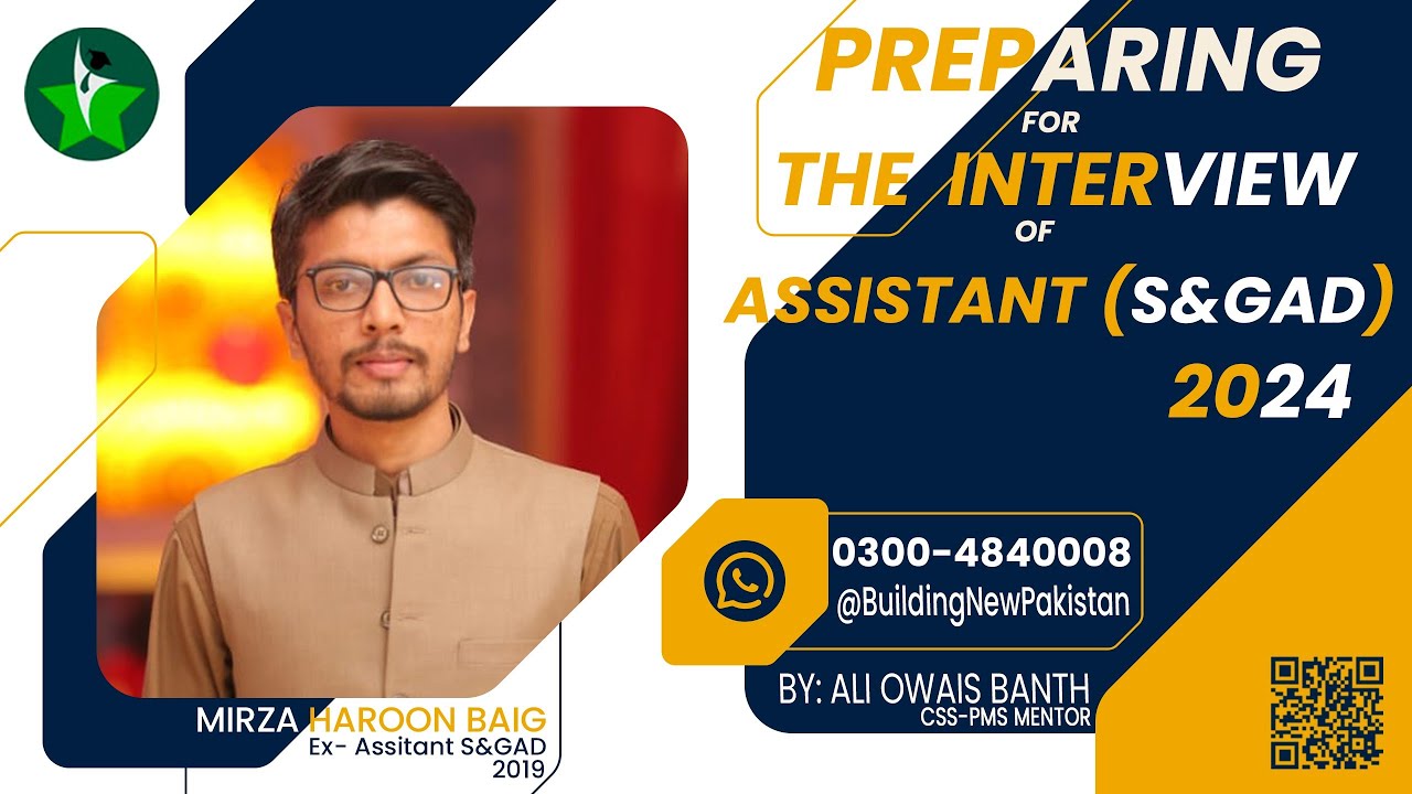 A Step by Step Guide to Prepare for an Interview of Assistant( S & GD) 2024|Haroon Baig(Ins Customs)