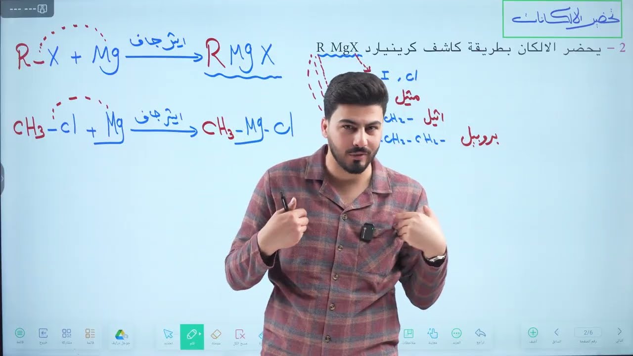 الكيمياء العضوية || محاضرة  5 تحضير الالكانات كاشف كرينيارد || الرابع العلمي || المنهج الجديد  2026